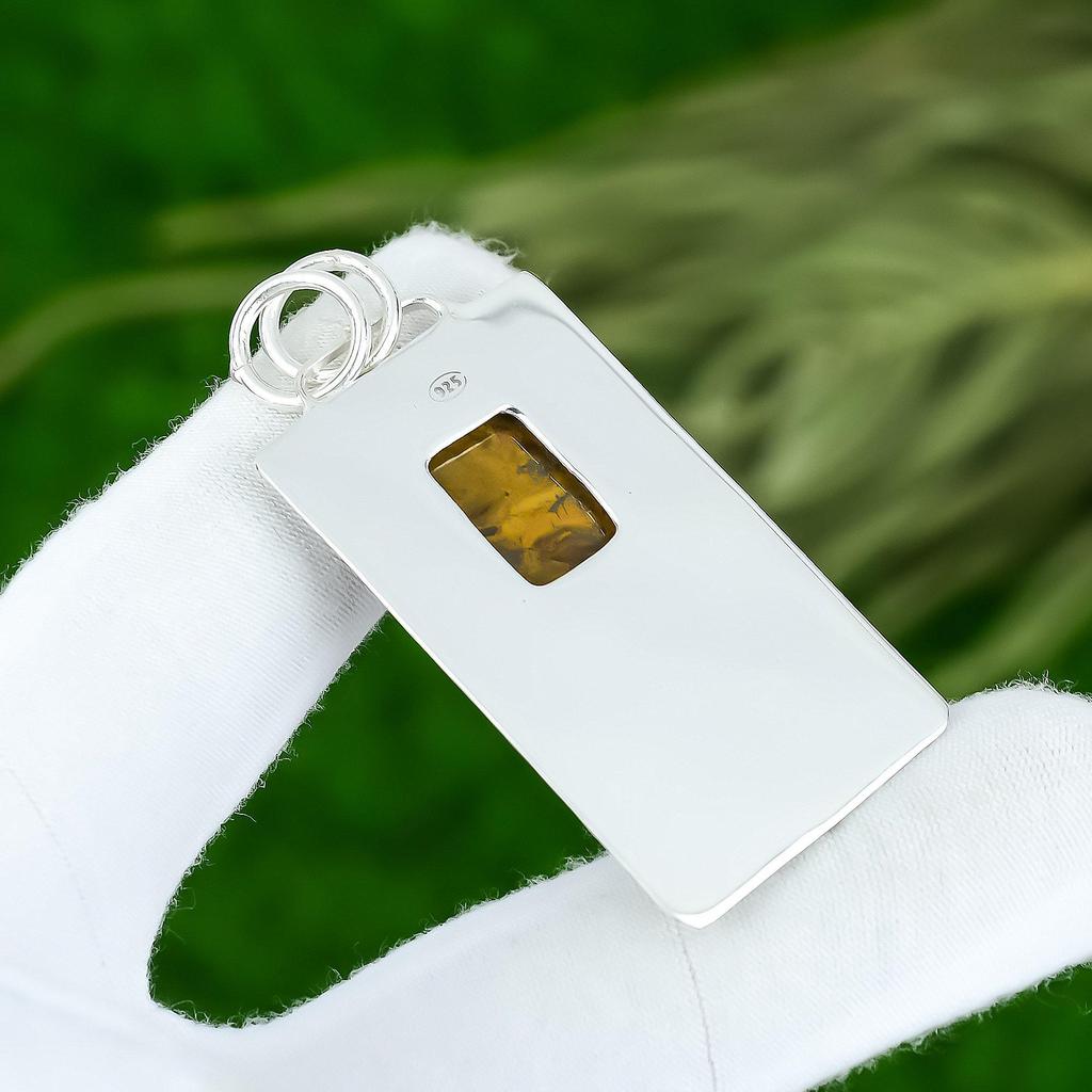Sisters Day Sale Golden Pietersite Gemstone Sterling Silver Wife Pendant Jewelry