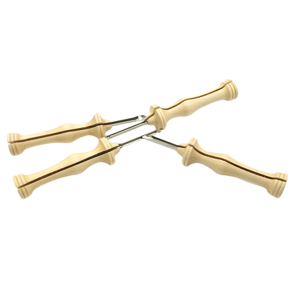 Threader Needle with Wooden Handle Embroidery Punch Grandmother DIY Fun Tool