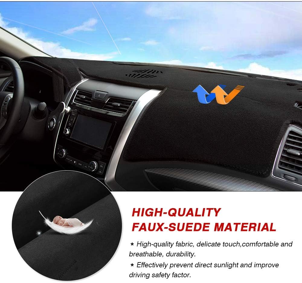 Dashboard Cover Mat for 2013-2018 Nissan Altima Accessories Dash Cover Flannel Dash Mat Sunshade Glare UV Rays Protector