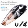 3-in-1 Tragbare Autostaubsauger, Wasserdichter Auto-Staubsammler, Handstaubsauger-Set mit Kabel (100W 3200pa Starke Saugkraft)