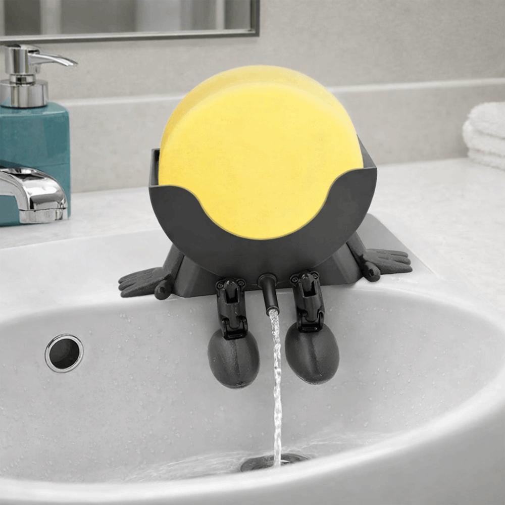 Funny Soap Draining Rack Space Saving Sponge Rack Scrub Cloth Drain Holder Bathroom Surface