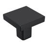 Cabinet Knobs, 10 Pack, 30 Mm Black Zinc Alloy Drawer Pulls & Door Handles, Square Kitchen Solid Knobs Dresser Handles, Cupboard Hardware with Screws