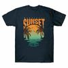 A Unisexs Sunset Tshirt Cotton Funnytee Wonderful For Palm Great Beach Holiday