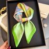 New Silk Scarf Neckerchief Women's Silk Square Scarf Luxury Summer Headband Lady Designer Silk Head Scarf Hair Band Tie Ribbon