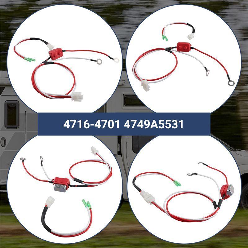 AA92-Durable 12V 15AMP Battery Harness 4716-4701 4749A5531 For -Up Camper