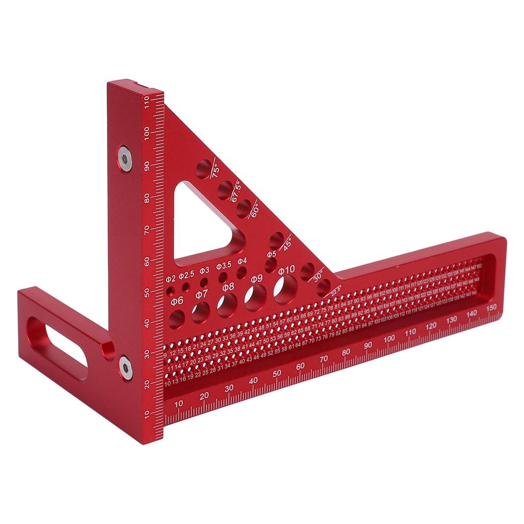 Set Riglă Triunghiulară pentru Prelucrarea Lemnului Aliaj de Aluminiu Multifuncțional Compact Pătrat de Tâmplar Prelucrarea Lemnului