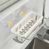 Kitchen Sponge Sink Holder Punch-free Dish Drain Rack Storage Shelf Bathroom Shelves Hanging Rack Organizer Accessories