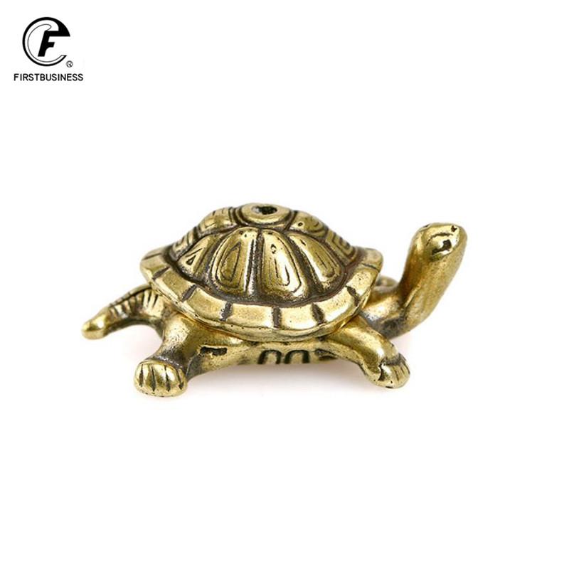 Vintage Brass Japanese Tortoise Incense Holder Burner Small Tea Pet Ornament Animal Turtle Figurines Miniatures Desk Decorations