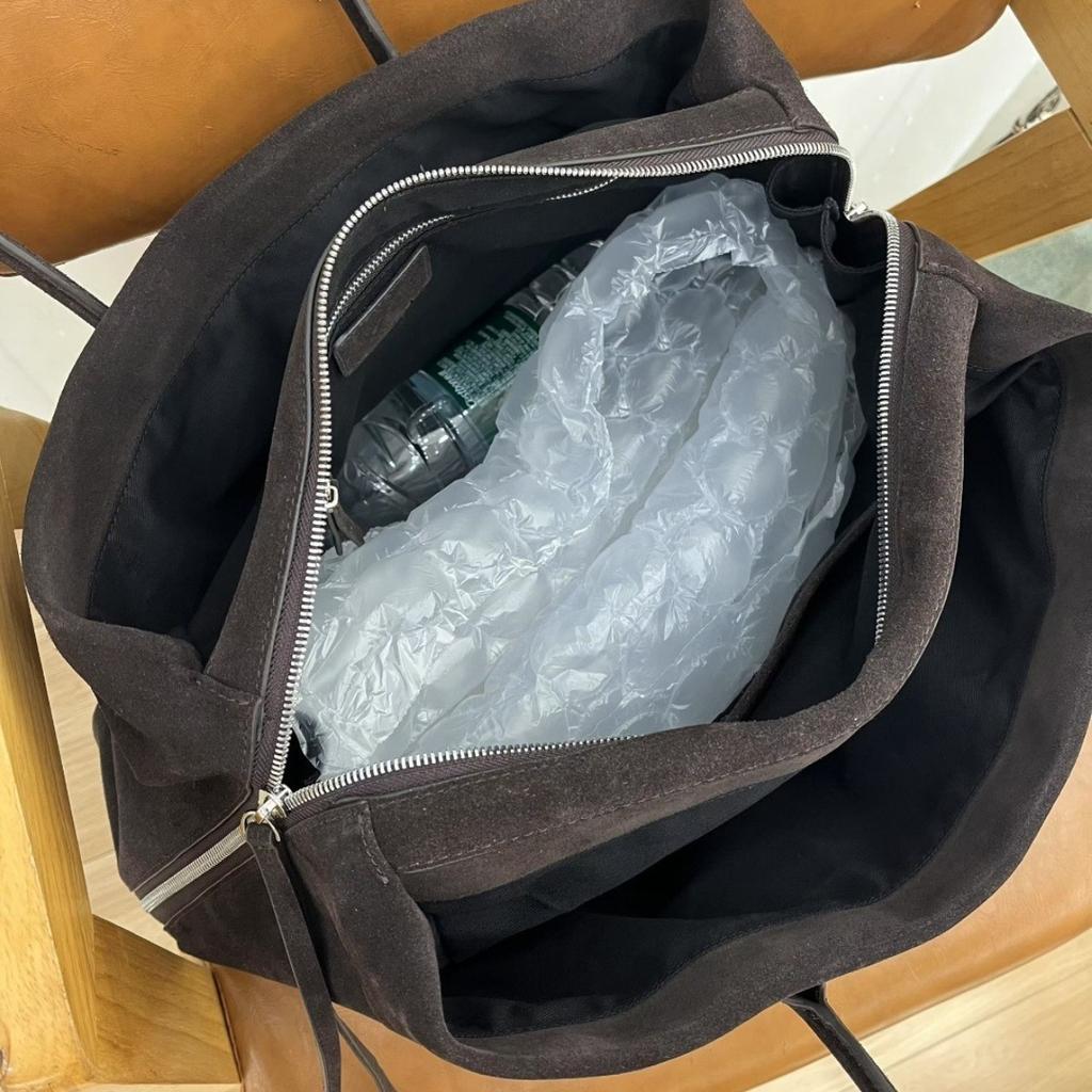 2025 Autumn and Winter Large Capacity Tote Bag Suede Leather Tote Women's Bag Minimalist Shoulder Underarm Cowhide Handbag