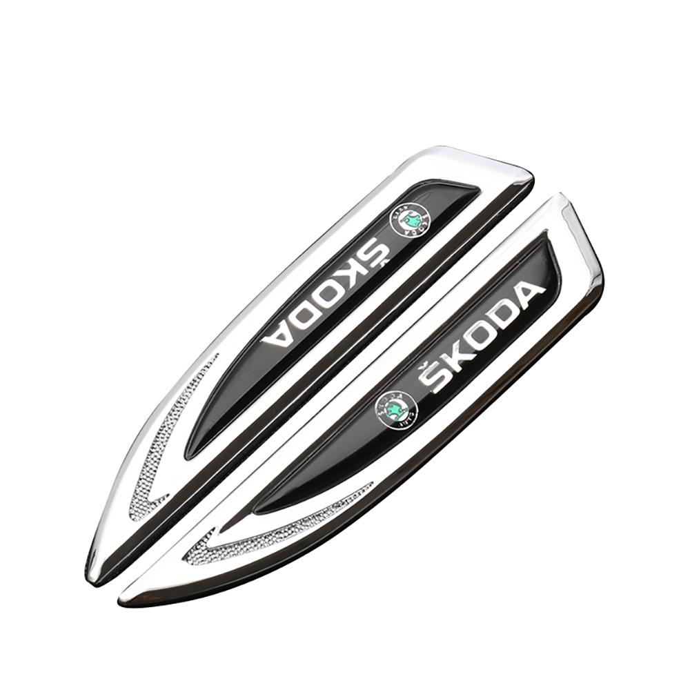 

Car Styling Side Door Body Fender Stickers Knife Badges Decoration For Skoda Yeti Fabia Octavia 3 2 a5 Kodiaq Karoq Rapid