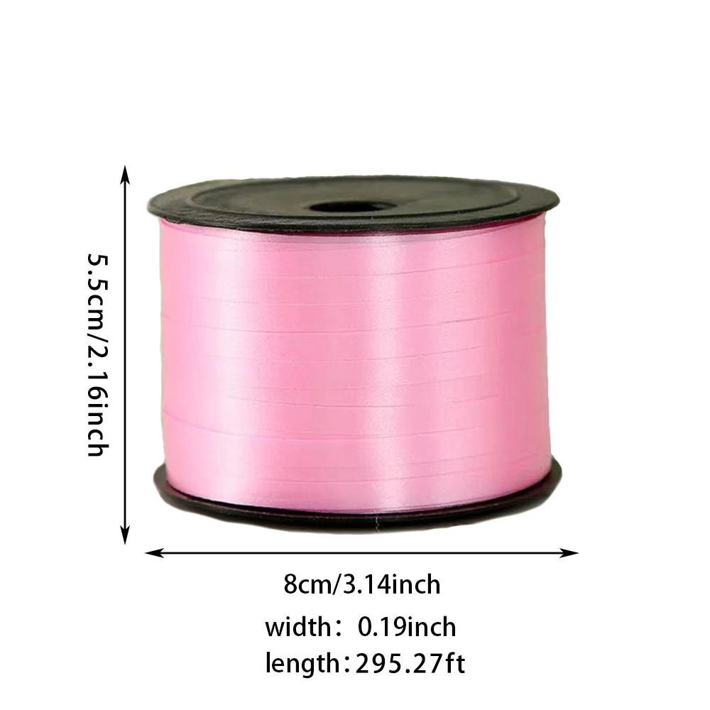 Runtow 1 Roll Balloon Ribbon ,100yard Ribbon for Wedding Party Balloon Decor, Birthday Gifts Box Tie Bow Ribbon