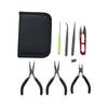 8pcs/set Jewelry Making Tool Kits Pliers Set With Round Nose Plier Side Cutting Pliers Wire Cutter Scissor Beading Tweezers