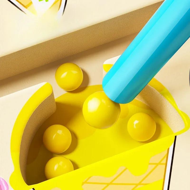 Magnetic Bead Number Color  Maze Toy For Children Puzzle Game Preschool Educational Cognitive Toy Early Learning Montessori Toy