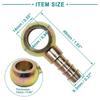 ACROPIX Banjo Parts Universal 8mm ID Hose Barb 14mm Fitting Fuel Line Adapter Connector Bronze Color 2pcs