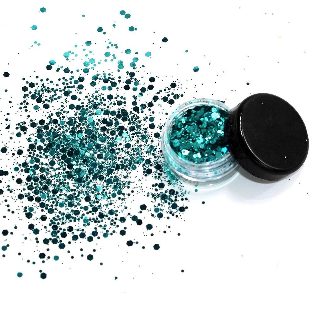 1 Box Sparkly Face Jewelry Laser Sequins Decorations Eye Shadow Nail Art Glitter Powder Body Art Stickers Makeup Festival Party
