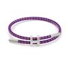 Bracciale in Acciaio a Forma di H: Acciaio Inossidabile Regolabile, Oro 3D, Impermeabile, Resistente al Sudore, Design a Corda