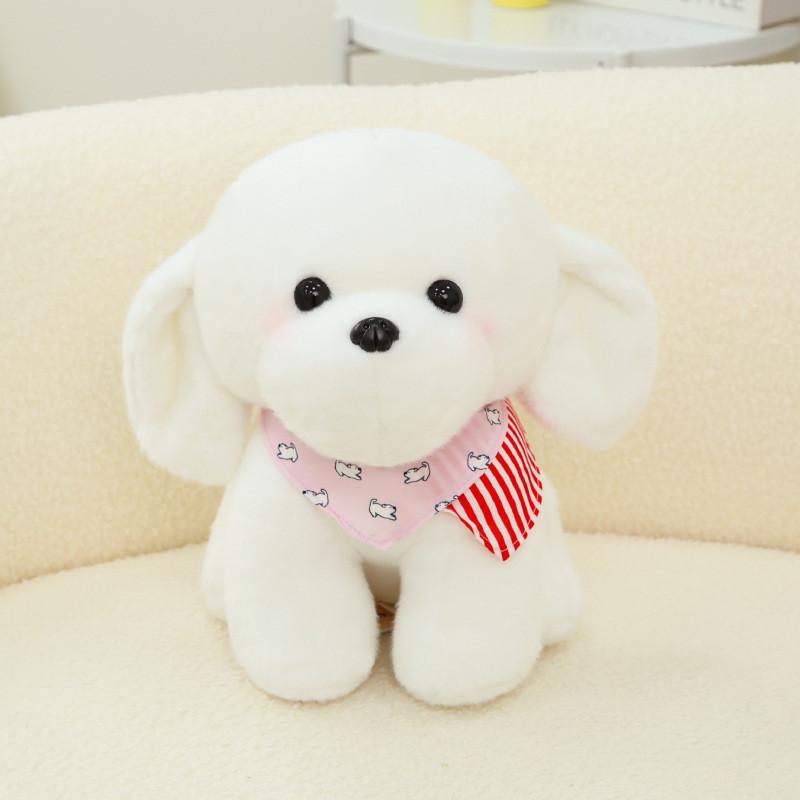 Adorable Bichon Frise Plush Dog Stuffed Animal Doll Soft Pillow For Girls Gifts
