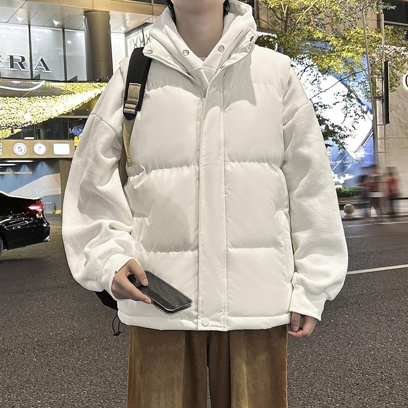 Stehkragenweste für Männer und Frauen im gleichen Stil, Winter Neue lockere Stehkragen-Baumwolljacke in Übergröße für Paare