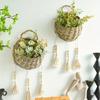 Handmade Rattan Flower Basket Series Wall Mounted Rattan Flower Basket Outdoor Garden Decoration Mounted Flower Pot Wall