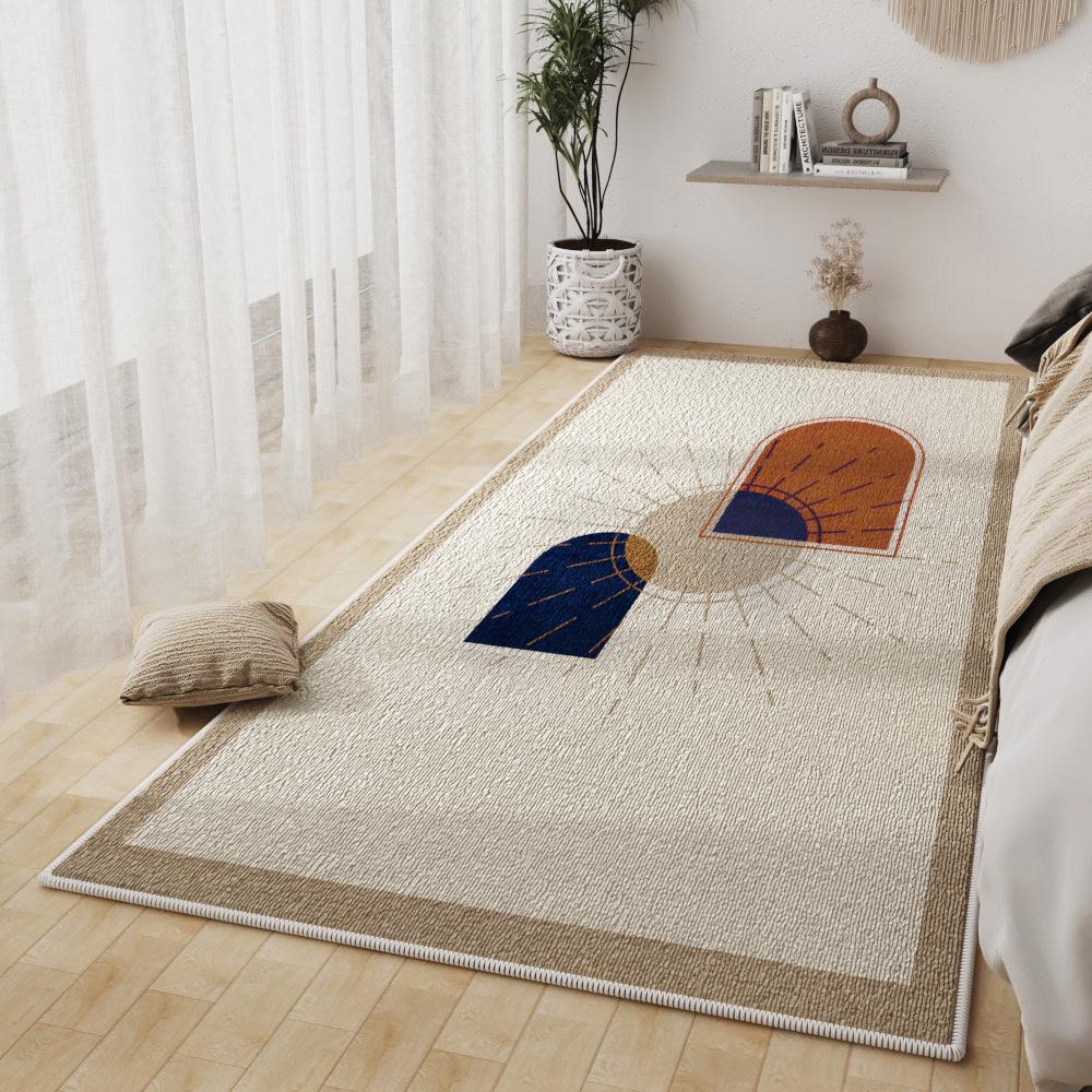Modern Simple Velvet Non-Slip Floor Mat for Home Entrance, Bedroom, and Bay Window