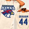 Off Campus Briar Hawks Garrett Graham Graphics Unisex Cotton Shirt 2026 New Men's Women's O-neck Ice Hockey Jersey T-shirt Daily Wear Cool Top