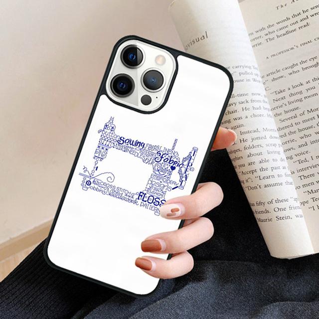 

Sewing Machine Pattern Phone Case Back Cover for iPhone 17 Air 16 15 14 13 11 12 Pro Max Plus Fundas Coque iPhone 13
