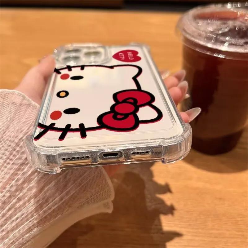 Sweet Hello Kitty Trasnaprent Casing For Huawei Honor 600 400 Lite 5G 400 Pro X9B X6C X7D X8D X6D X5C 5G Soft Shockproof Case
