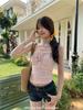 #Summer New Multi-wear Neck Hanging or One-word Circumference Floral Tube Top Design Integrated with Chest Pad Comfortable