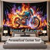 Motorradfahrer (54) Thema Personalisierte Wandteppich Benutzerdefinierter Name Text Wandbehang Tapisserie Haus Hintergrund Dekoration