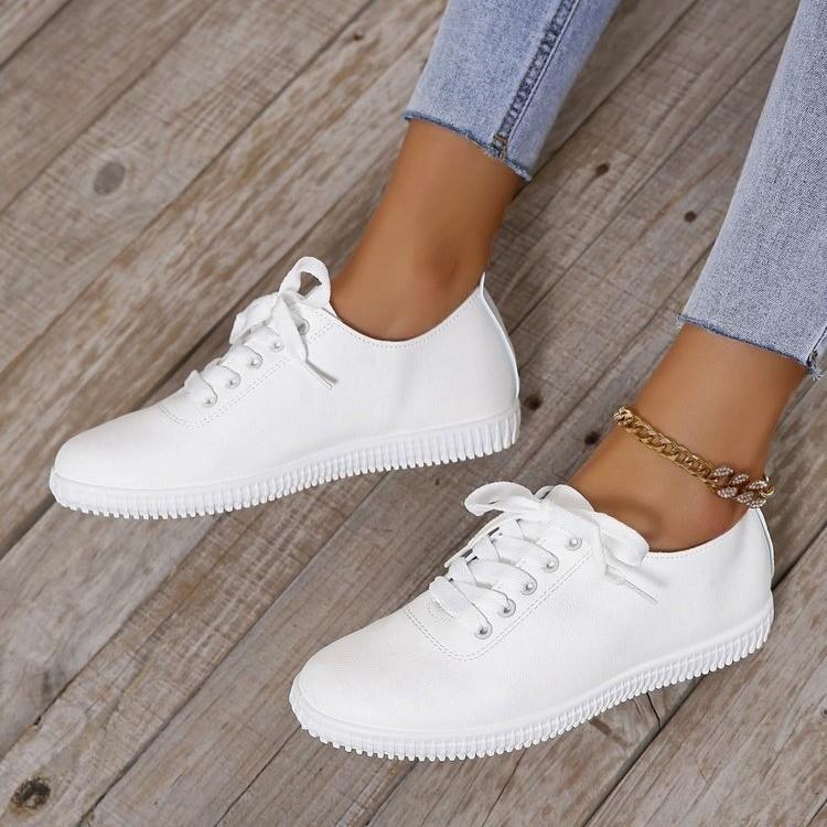 

Летом 2024 года новая корейская версия шнурованных кроссовок на плоской подошве — женского производителя. 40 белый