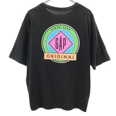 Back Logo Short Sleeve T-shirt M Black Men's Used