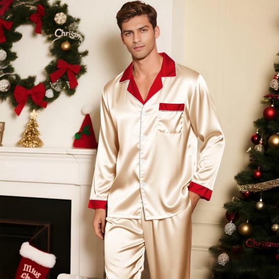 Family Christmas Pajamas Matching Sets 2 Pieces Parent-child Outfits Cozy Breathable Pjs Outfits Christmas Themed Costumes for Family