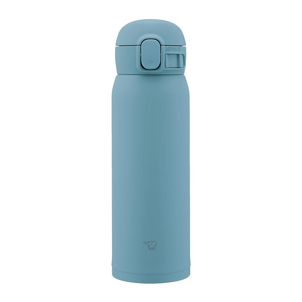 ZOJIRUSHI Water Bottle Seamless 480ml One Touch Stainless Steel Mug Aqua Green Integrated Packing Means Only 3 Items To Wash SM-WS48-GM