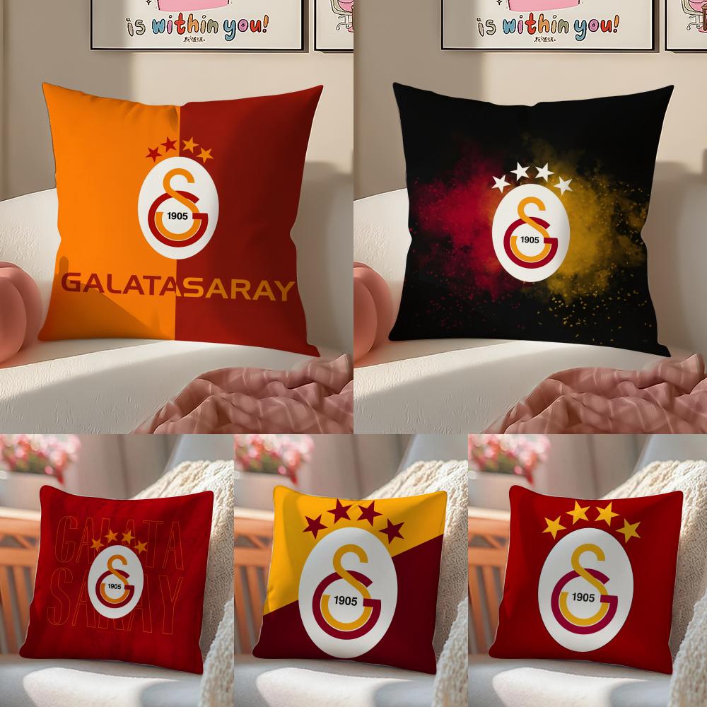 Soccer Funs G-Galatasaray Pillow Case Double-Sided Plush Sofa Cushion Covers Organic Breathable Invisible Zipper