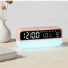 LED Digitaler Wecker Sprachsteuerung Temperatur Datum Wochentag Anzeige Timer Helligkeitseinstellung Elektronische Tischuhr Mit Umgebungslicht 12/24H