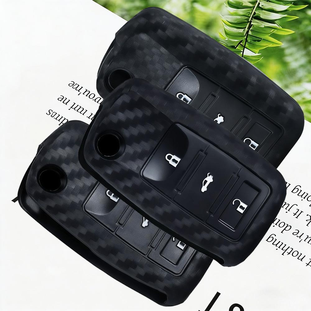 Silicone Carbon Car Key Case Cover For Vw Volkswagen Polo Tiguan Passat B5 B6 B7 Golf 4 5 6 Mk4 Mk6 Jetta Skoda Octavia Seat