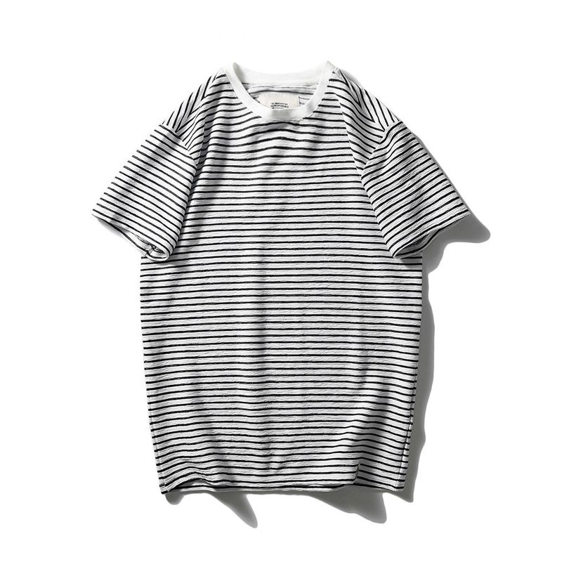 Export Export to Domestic Sales Men's Clothing Stripes Short Sleeve T-Shirt Men's Summer Navy-Striped Shirt Fashion Trendy Brand Slim-Fitting T-shirt