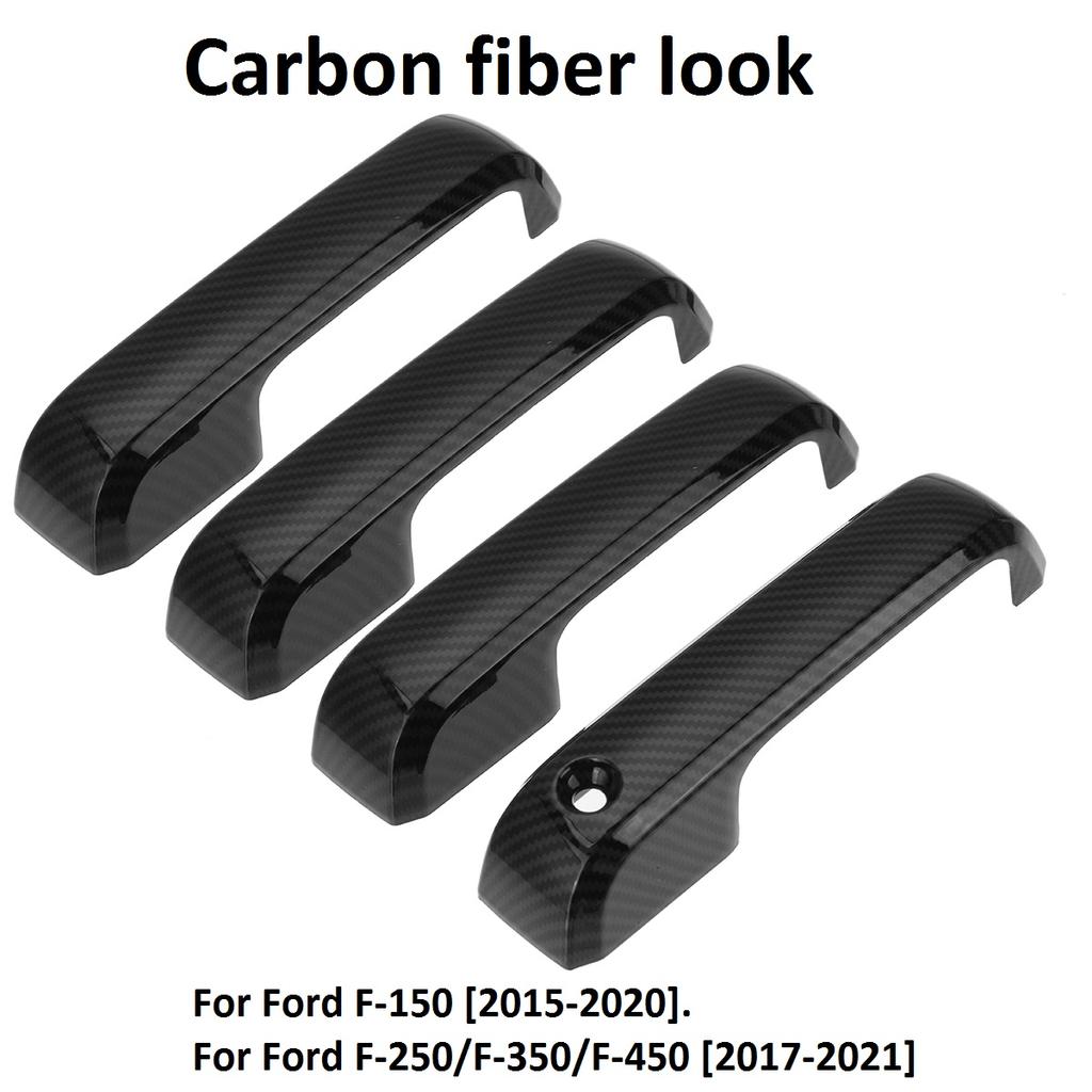 Cover Door handle cover Trim For Ford F-150 2015-2020 Carbon Fiber Exterior Door Cover Door handle cover Trim For Ford F-150 2015-2020 Carbon Fiber Exterior Door