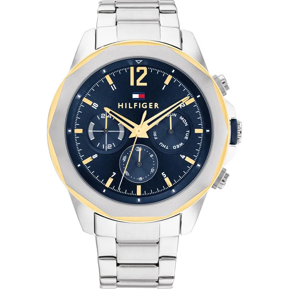 Tommy Hilfiger Men s Multifunction Watch Blue Dial Two-Tone Case 1792059 серебряный