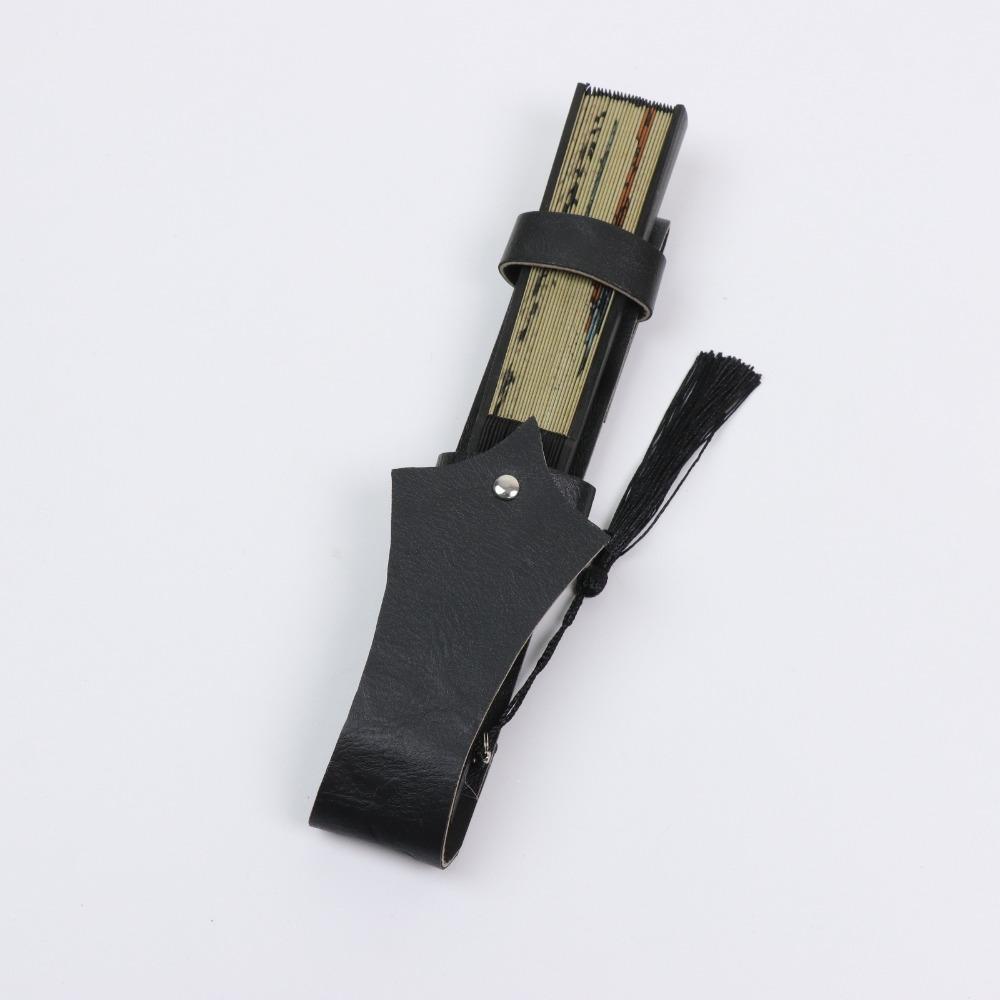 PU Leather Folding Fan Holder Belt Loop Vintage Fan Case Outfit Match Waist Fan Pouch Gift Style1