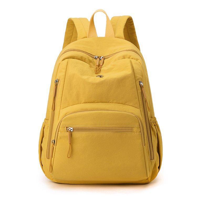 Casual Daypack for Woman Waterproof Nylon Backpack Simple Large Capacity Bookbag Lightweight School Backpacks Ladies Travel Bags
