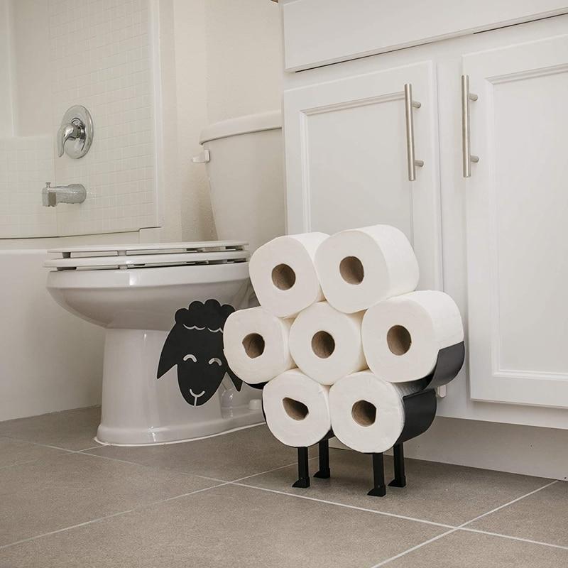 Cute Black Sheep Black Toilet Paper Handle, Novelty Toilet Paper Handle | Paper Handle (Black)