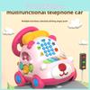 Telefone Urso de Desenho Animado para Educação Infantil com Volante Motorizado para Aprendizagem e Brincadeira de Criança Pequena