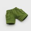 Niannyyhouse OB11 Size Cowboy Half Pants Long Vest Pocket Cargo Pants Doll Clothes 1/12 BJD Green