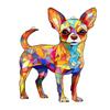 Colorful Dog Acrylic Puzzle Suncatcher Dachshund/Chihuahua Stained Glass Window Hanging Ornament Gifts for Women Dog Lovers