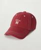 Seteo Contrast Color Stitch Dyed Ball Cap Red