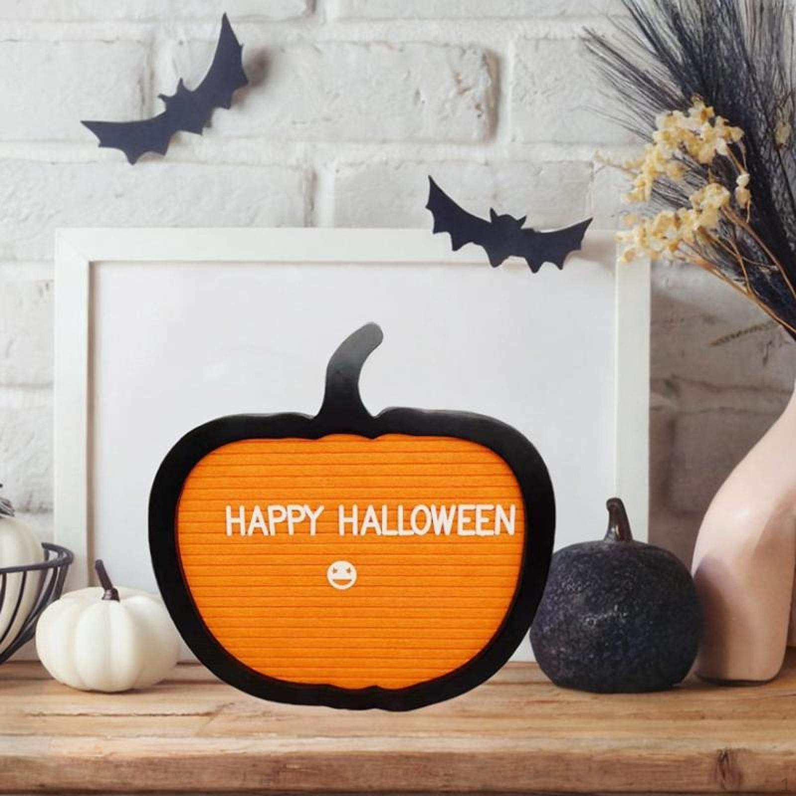 

Letter Board Pumpkin Shaped Message Bulletin Spooky Letterboard for Office чорний