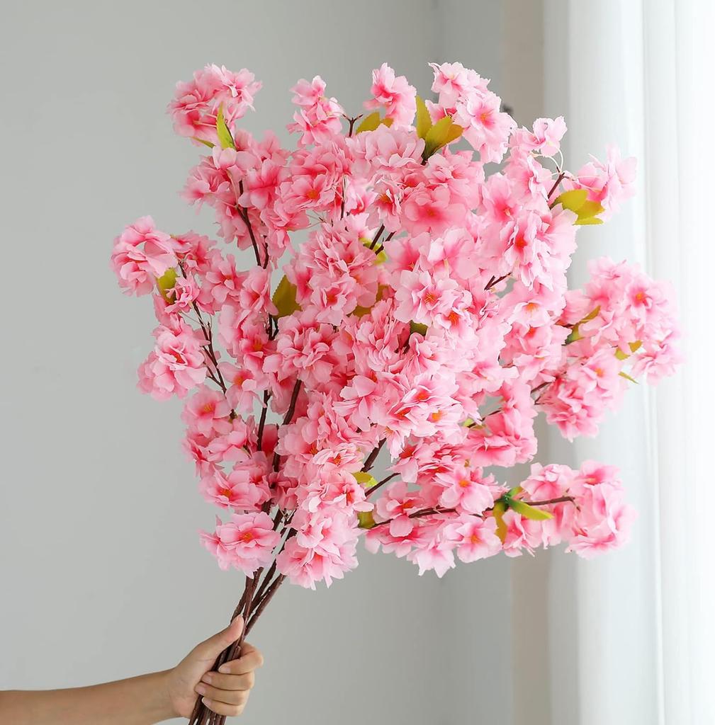 Sakura umělé květiny kytice pro zahradní párty svatební svatební dekorace domácí dekorace pokoje umělé květiny stolní váza ornament