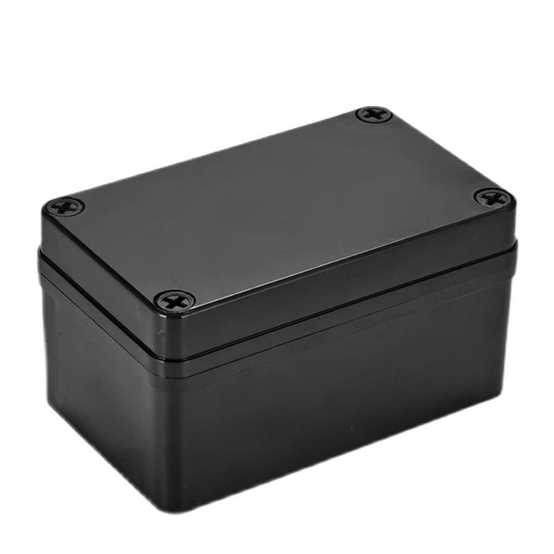 AG/F Outdoor Waterproof ABS Junction Box with Ears - Black Sealed Power Terminal for Circuit Boards