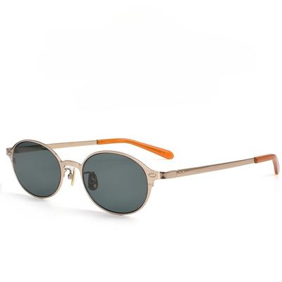 Fashion High Quality Oval Titanium Sunglasses for Women Street Photography Fashion Versatile Small Frame Solar Glasses UV400